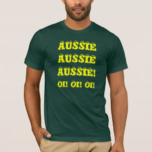 Camiseta australiana de la fan de deportes del