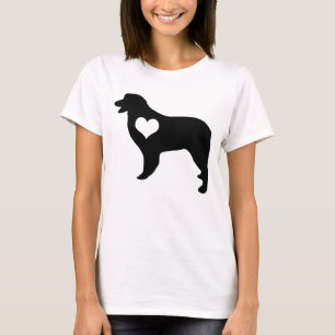 Camiseta australiana del corazón del pastor