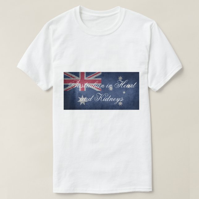 Camiseta Australiano en Corazón y Riñones, Australia, Bande (Diseño del anverso)