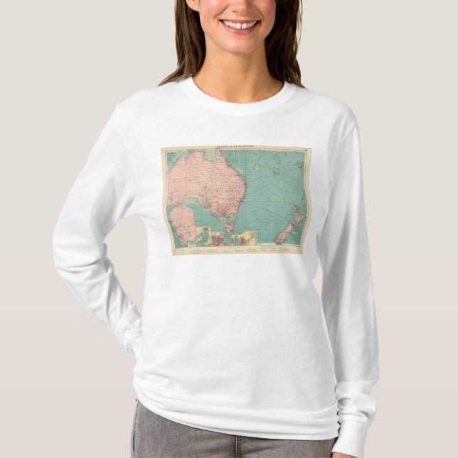 Camiseta Australiano, puertos de Nueva Zelanda (Anverso)