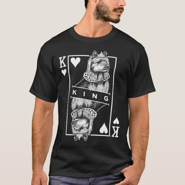 Camiseta Australiano Terrier Rey de Corazones Perro Ausí (Anverso)