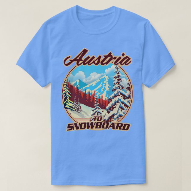 Camiseta Austria A Snowboard (Diseño del anverso)