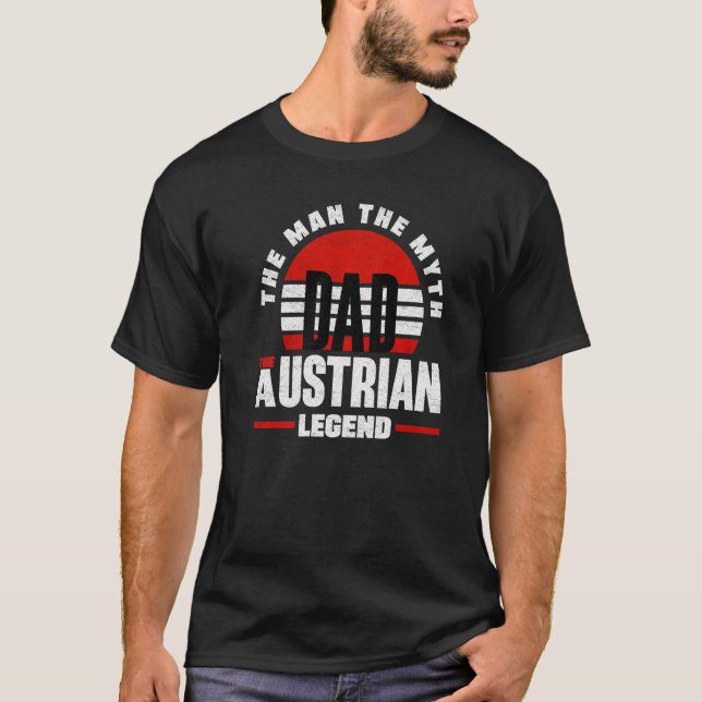 Camiseta Austria Austrian Austria Flag Father   (Anverso)