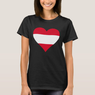 Camiseta Austria Bandera Corazón Austria Regalos Amo Austri