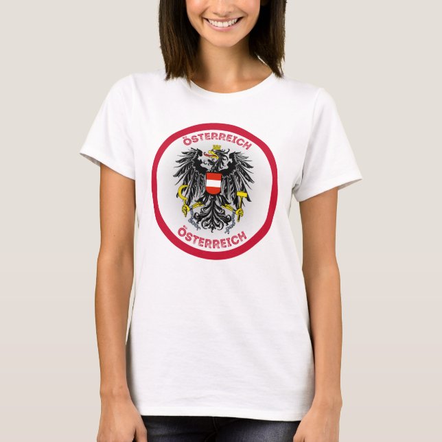 Camiseta Austria Coat of Arms Circle Shape  (Anverso)