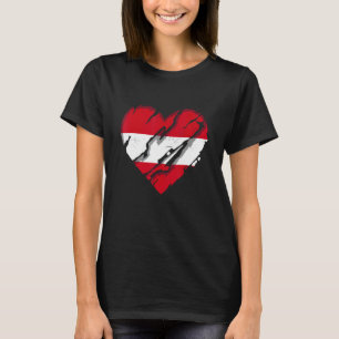 Camiseta Austria Corazón Bandera Austríaca Orgullo Austríac