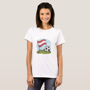 Camiseta Austria flag and crayon-style soccer ball