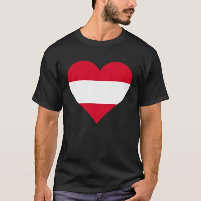 Camiseta Austria Flag Heart Austria Gifts Love Austria (Anverso)