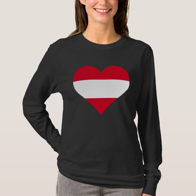Camiseta Austria Flag Heart Austria Gifts Love Austria (Anverso)