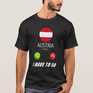 Camiseta Austria Flag Souvenir Está Llamando A Callin