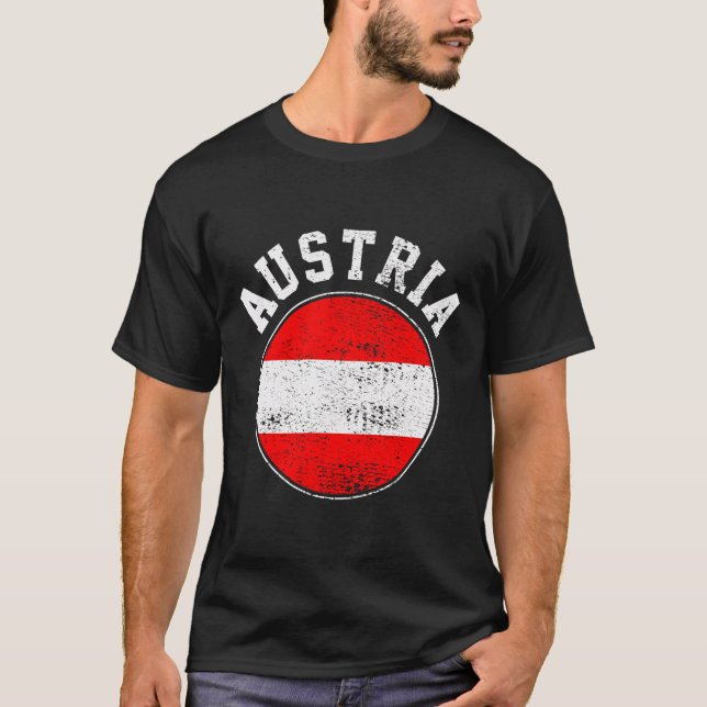 Camiseta Austria Flag Vintage (Anverso)