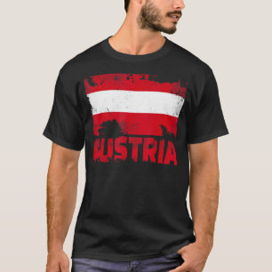 Camiseta Austria Flag Vintage Dolor De Grunge Austríaco Tr