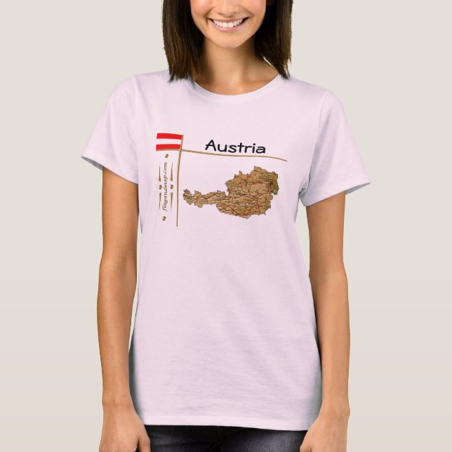 Camiseta Austria Mapa + Bandera + Título (Anverso)