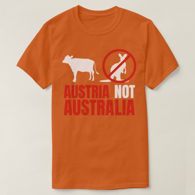 Camiseta Austria No Australia Kangaroos Funny Pun (Diseño del anverso)
