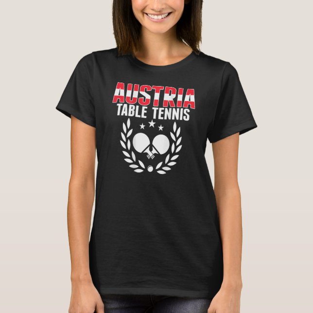 Camiseta Austria Ping Pong     Austrian Table Tennis Suppor (Anverso)