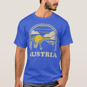 Camiseta Austria T Shirt Vintage Senderismo Montañas Tee