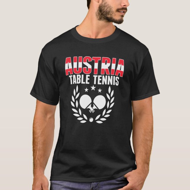 Camiseta Austria Table Tennis   Austrian Ping Pong Supporte (Anverso)