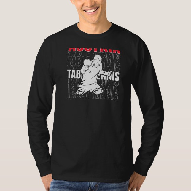 Camiseta Austria Table Tennis  Support Austrian Ping Pong T (Anverso)