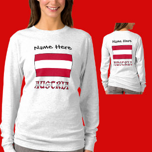 Camiseta Austria y Bandera de Austria Personalizadas para M
