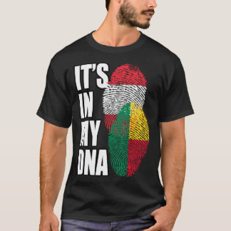 Camiseta Austrian And Beninese Mix DNA Flag Heritage