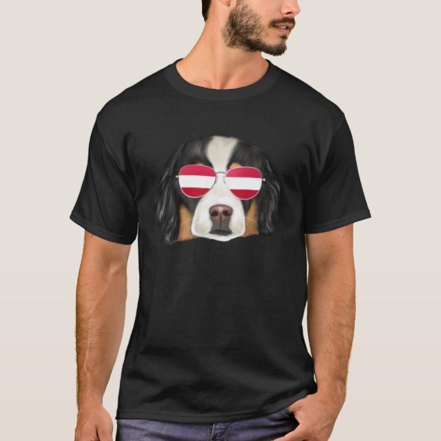 Camiseta Austrian Flag Bernese Mountain Dog Dog Austria Poc (Anverso)
