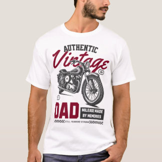 Camiseta Auténtica motocicleta de papá de época - Clásico