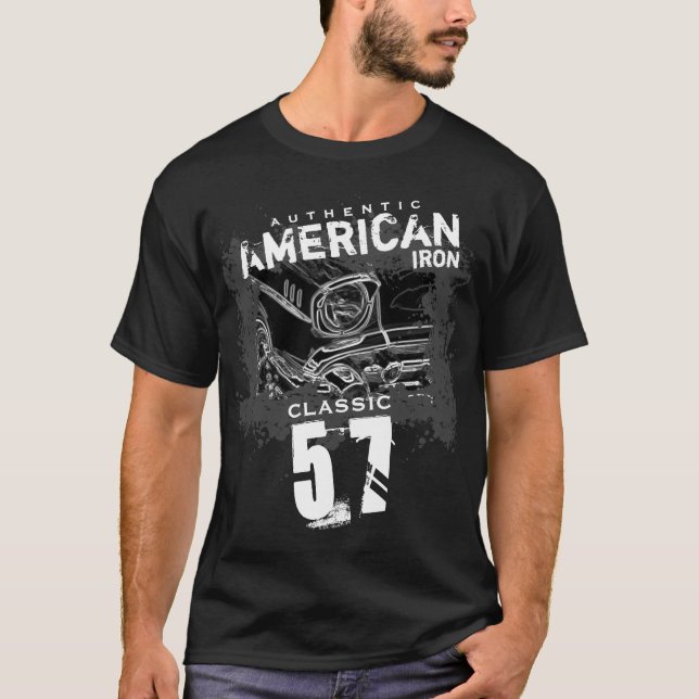 Camiseta Auténtico American Iron Classic 57 Chevy (Anverso)