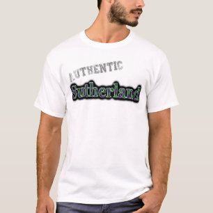 Camiseta Auténtico Clan Sutherland Tartan Name Design