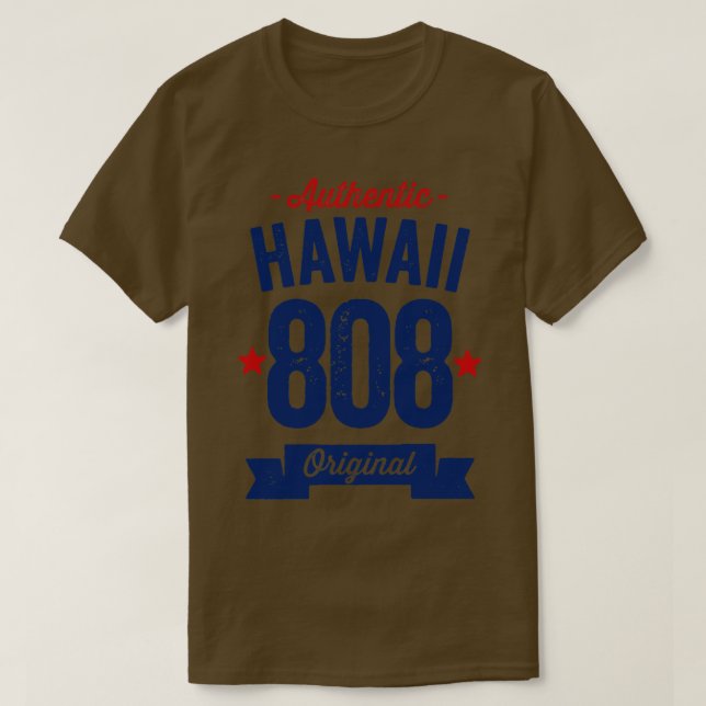 Camiseta Auténtico código de área de Hawaii 808 (Diseño del anverso)