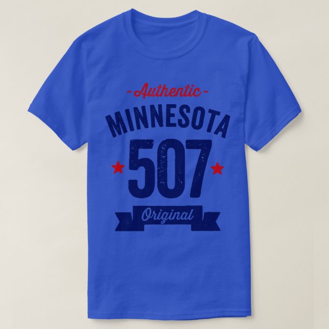 Camiseta Auténtico código de área de Minnesota 507 (Diseño del anverso)