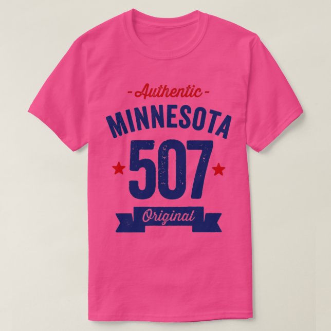 Camiseta Auténtico código de área de Minnesota 507 (Diseño del anverso)