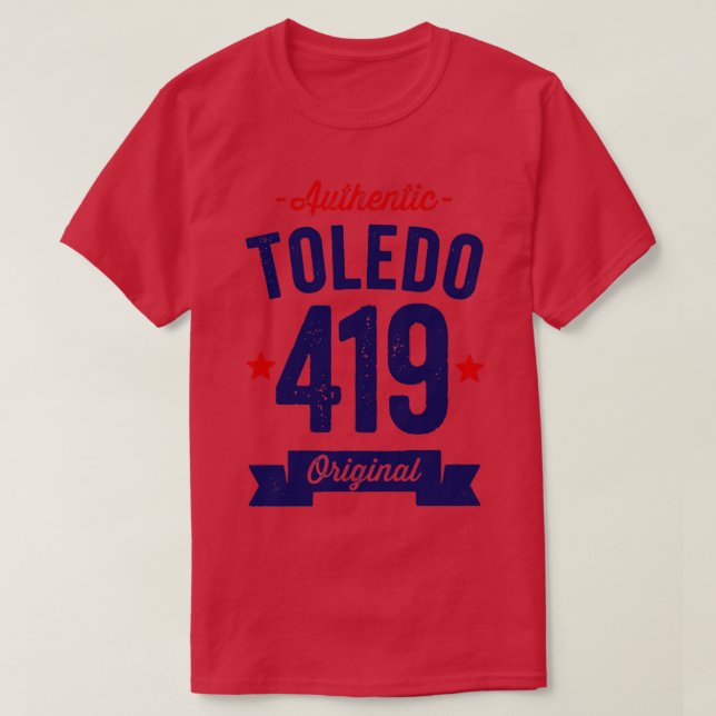 Camiseta Auténtico Código de área de Toledo 419 (Diseño del anverso)