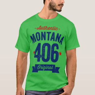 Camiseta Auténtico código de área Montana 406