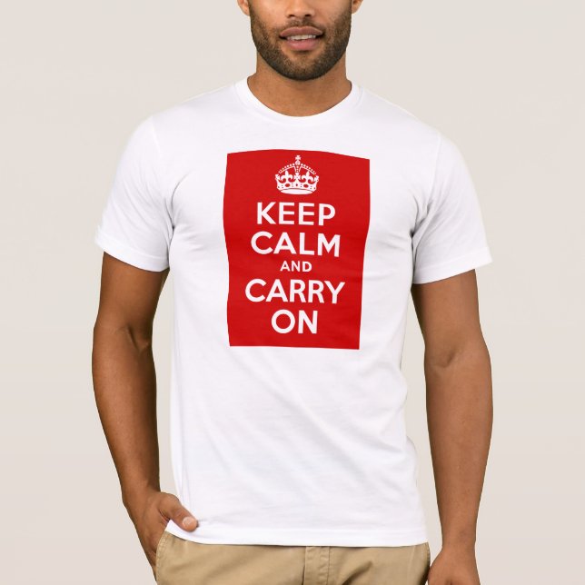 Camiseta Auténtico guarde la calma y continúe el rojo (Anverso)