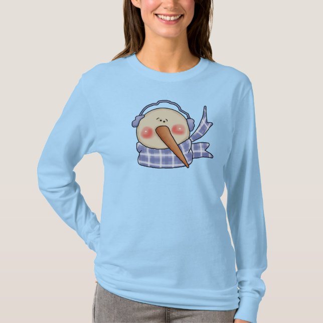 Camiseta Auténtico Hombre De Nieve Con Camisas De Ajetura A (Anverso)