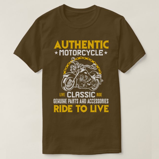 Camiseta Auténtico Motorcycle Live Classic (Diseño del anverso)