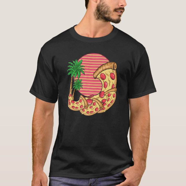 Camiseta Auténtico Pizza Pie Sli Nostalgic Peperoni (Anverso)