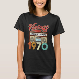 Camiseta Auténtico Radio Vintage 1970 52º cumpleaños
