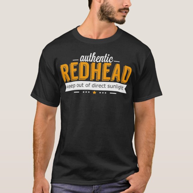 Camiseta Auténtico Redhead Mantener Fuera La Luz Del Sol Di (Anverso)