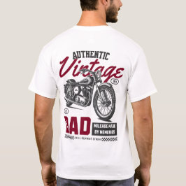 Camiseta Auténtico Tee de impresión de la motocicleta de pa