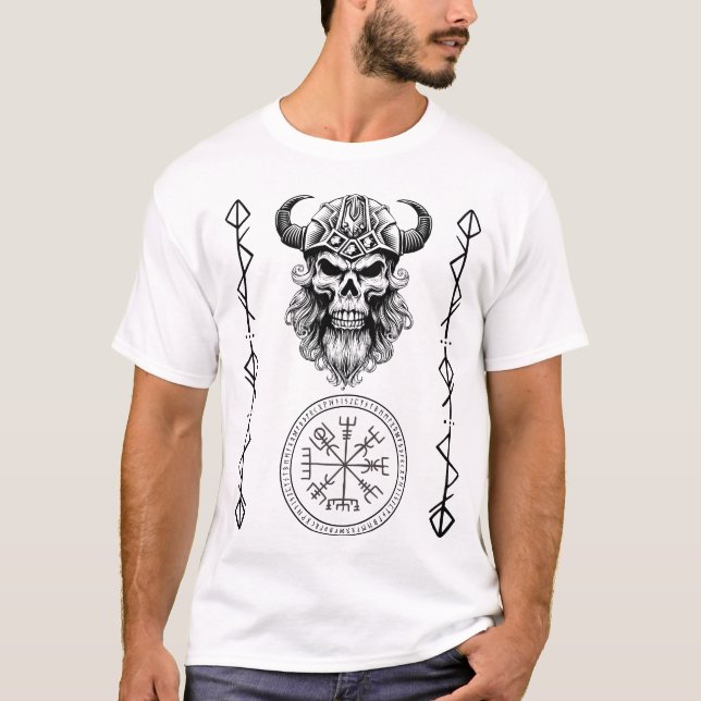 Camiseta Auténtico Viking T-Shirt | Aparato de mitología nó (Anverso)