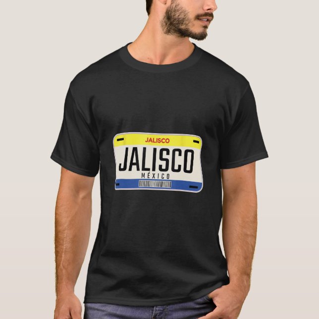 Camiseta Authentic Jalisco Mexico License Plate Mexican Cul (Anverso)
