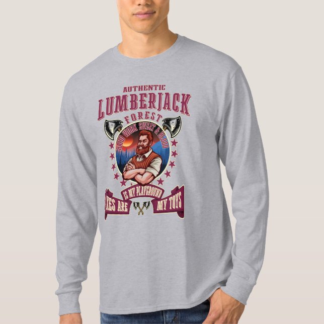 CAMISETA AUTHENTIC LUMBERJACK AXES (Anverso)