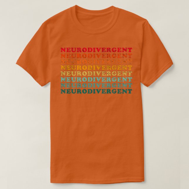 Camiseta Auti de Neurodivergente Vintage (Diseño del anverso)
