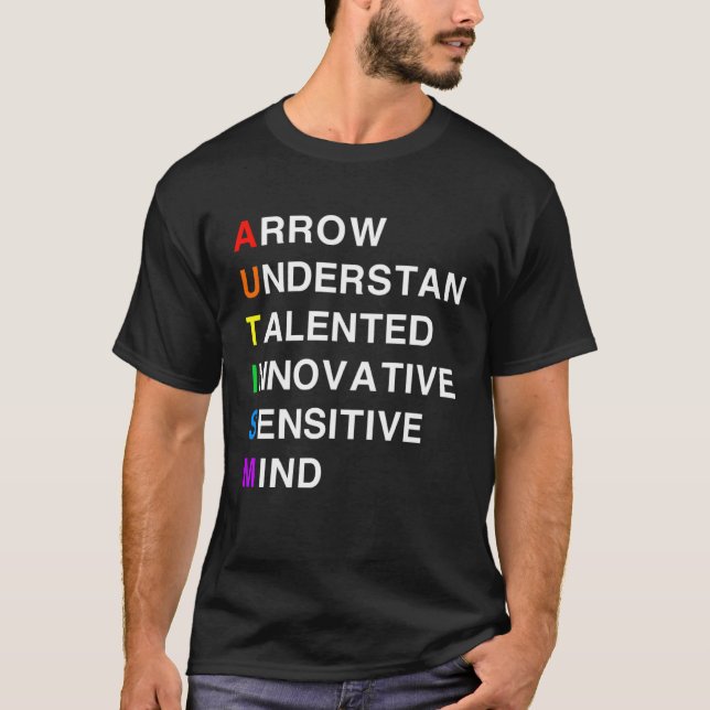 Camiseta Autism  Arrow Understand Talented Innovative Sensi (Anverso)