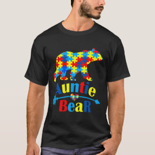 Camiseta Autism Auntie Bear Autism Awareness Month