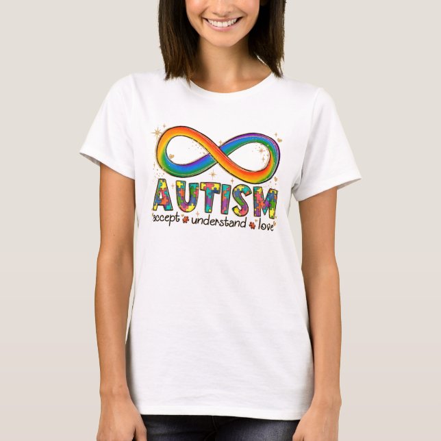 Camiseta Autism Awareness Accept, Love, Understanding (Anverso)
