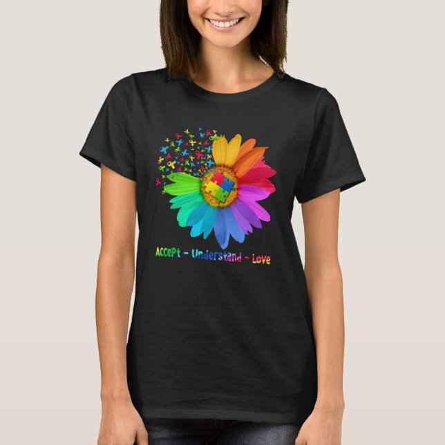 Camiseta Autism Awareness  Accept Understand Love Autism Mo (Anverso)