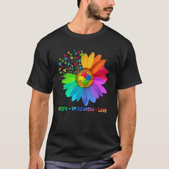 Camiseta Autism Awareness  Accept Understand Love Autism Mo (Anverso)