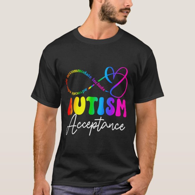 Camiseta Autism Awareness Acceptance Infinity Symbol Advoca (Anverso)